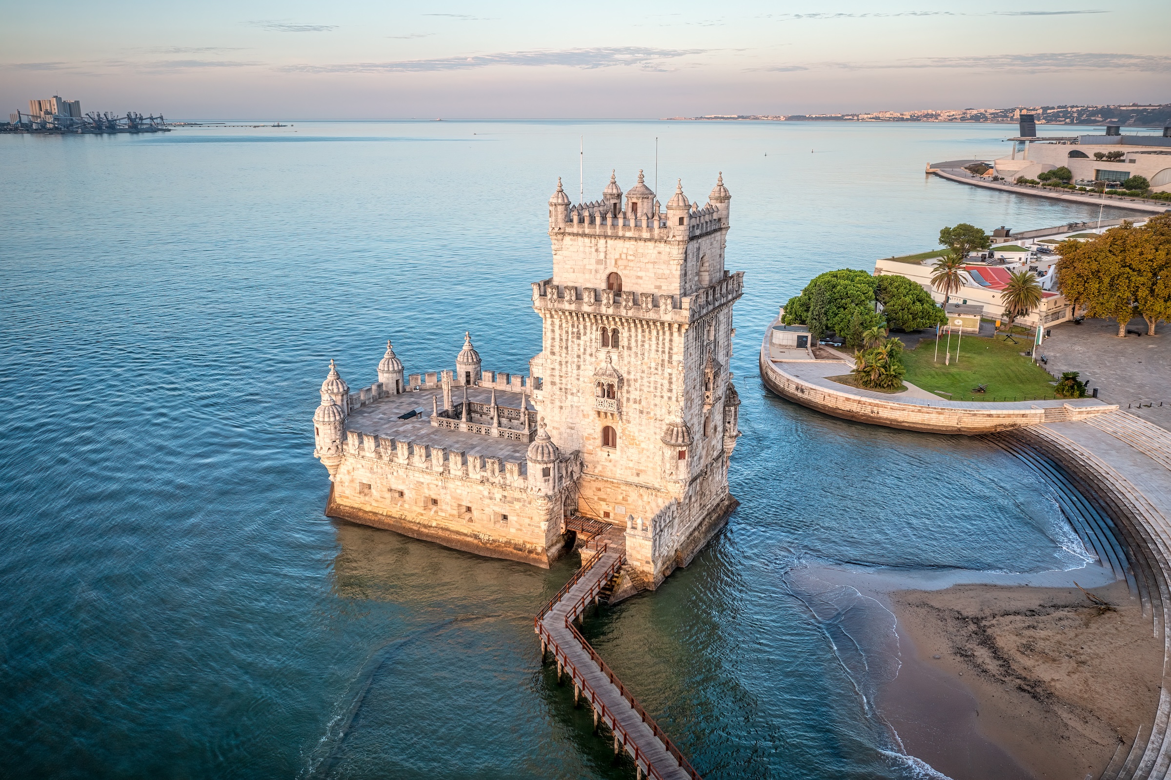 View of the Belém Tower in Lisbon